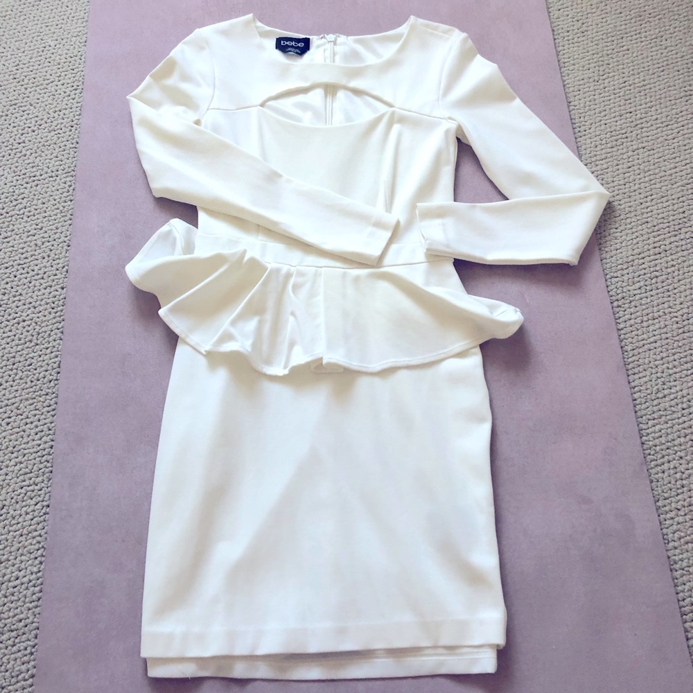 XS Bebe Cream Dress